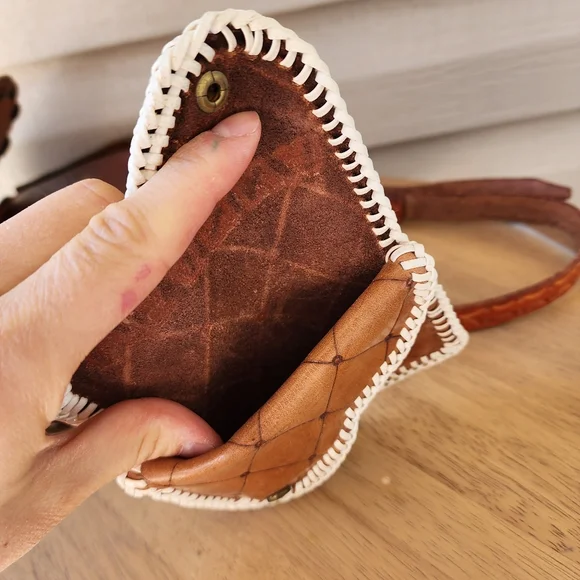 Handmade Leanna leather mini shoulder bag